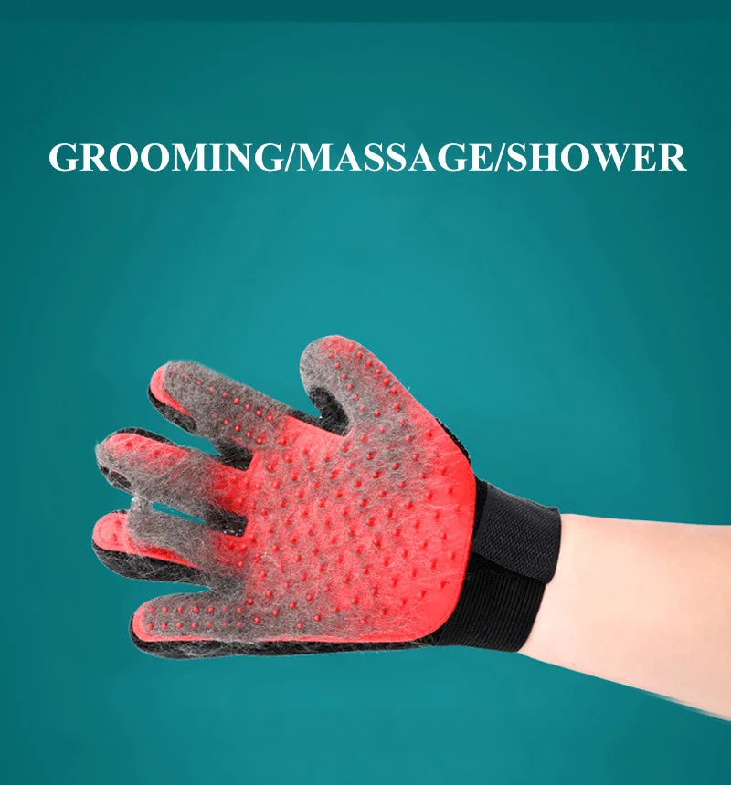 Clean Floating Pet Grooming and Care Gloves Left/Right Hand Massage Bathing Comb for Dogs Remove Hair Brush Pet Supplies