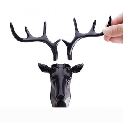 Fashion Cute Antler Hook Deer Head Key Holder Hanger Living Room Wall Decorative Ornament Home Decor Accessories