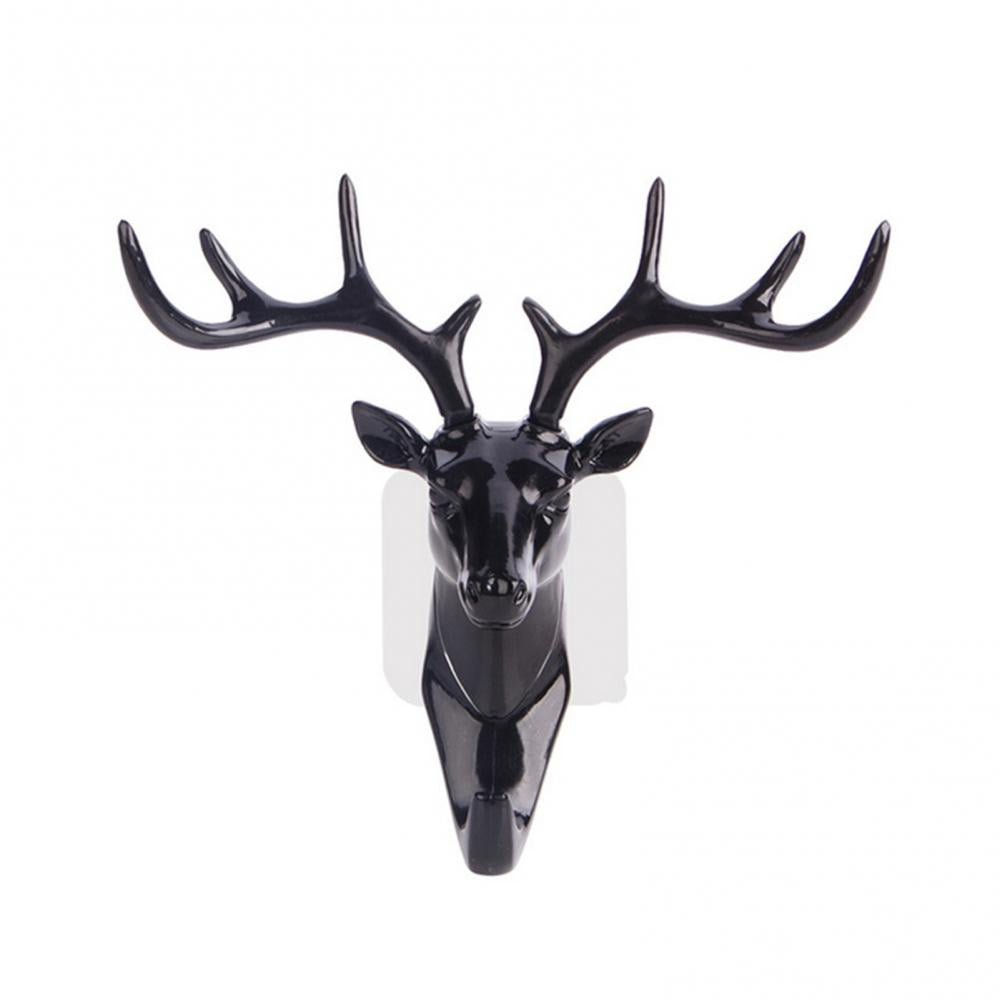 Fashion Cute Antler Hook Deer Head Key Holder Hanger Living Room Wall Decorative Ornament Home Decor Accessories