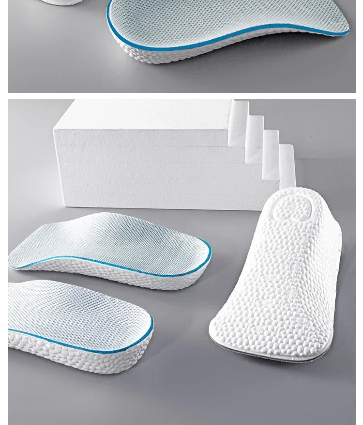 Memory Foam Height Increase Insoles for Men Women Shoes Flat Feet Arch Support Orthopedic Insoles Sneakers Heel Lift Shoe Pads