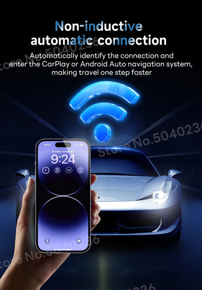 2air CarlinKit 5.0 Wireless CarPlay Wireless Android Auto Box 2.4G & 5.8Ghz WiFi BT Auto Connect Plug&Play For Wired AA CP Cars