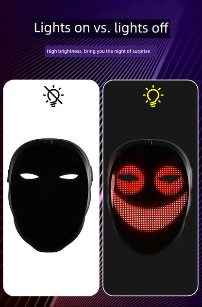 Bluetooth Led Mask Luminous Sichuan Opera Gesture Face Changing Mask Boywithuke Shining Mask