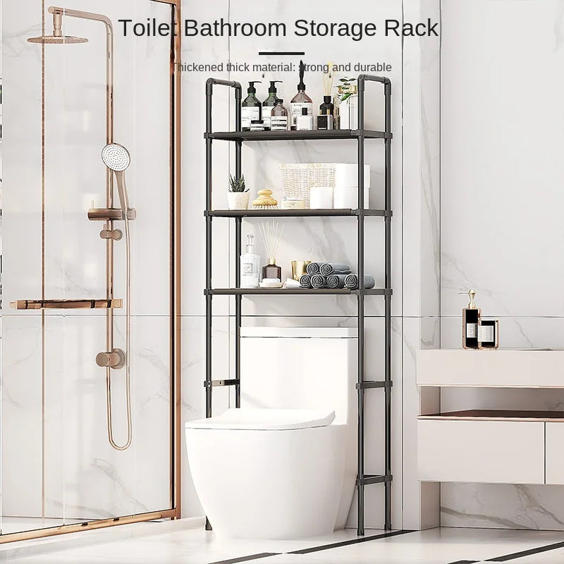 Storage Shelf for Bathroom Space Saver Over Toilet Rack Storage Organizer Rack Floor-to-ceiling Bathroom Rack Storage Accessory