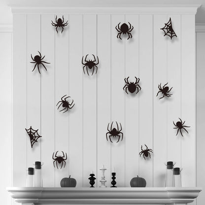 Halloween 3D Bat Wall Stickers Pvc Black Spider Ghost Sticker Halloween Horror Props Home Bedroom Bar Halloween Decoration 2024