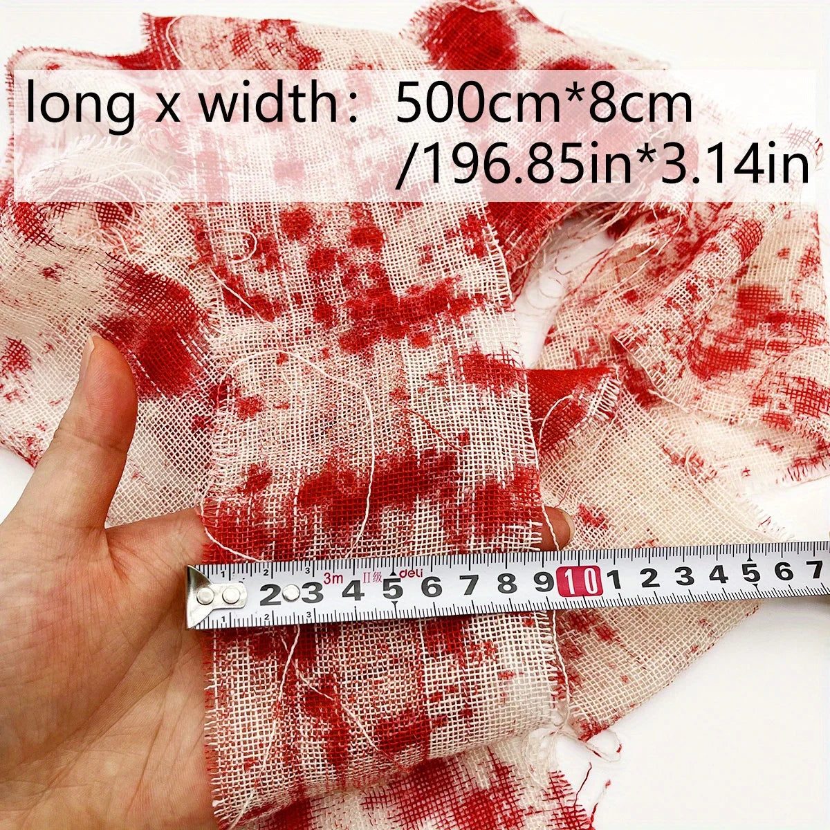 Halloween Versatile Blood Stained Gauze Warning Tape Isolation Tape Gauze Blood Stained Bandage Halloween Decoration