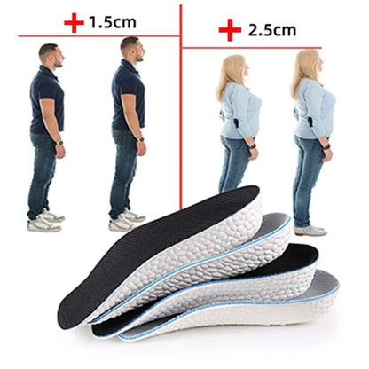 Memory Foam Height Increase Insoles for Men Women Shoes Flat Feet Arch Support Orthopedic Insoles Sneakers Heel Lift Shoe Pads