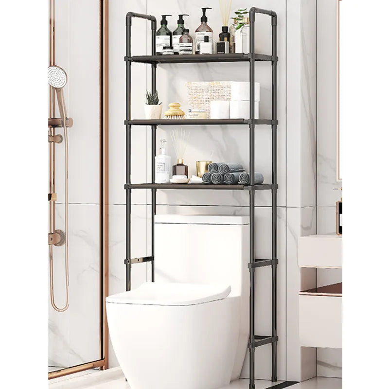 Storage Shelf for Bathroom Space Saver Over Toilet Rack Storage Organizer Rack Floor-to-ceiling Bathroom Rack Storage Accessory