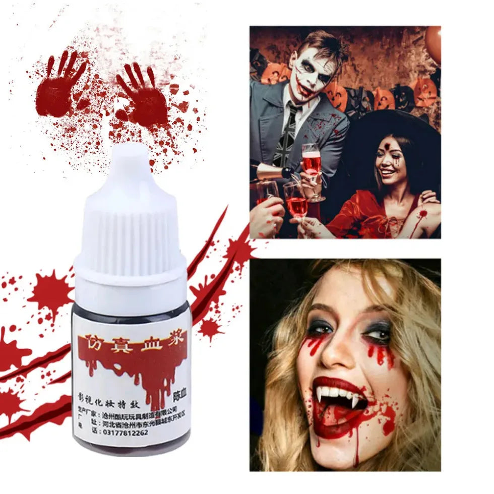 1pc Holiday Party Fake Blood Halloween Hematopoietic Props Simulation of Human Vampire Fake Blood Party Decorative Supplies