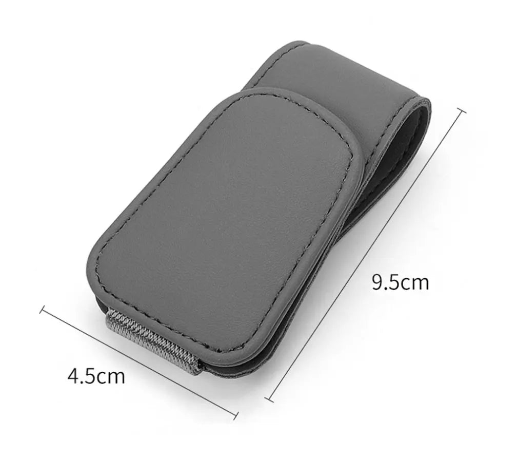 Universal Car Auto Sun Visor Eyeglass Hanger Clip Leather Glasses Holder Magnetic Multi-Function Automobile Accessories Storage