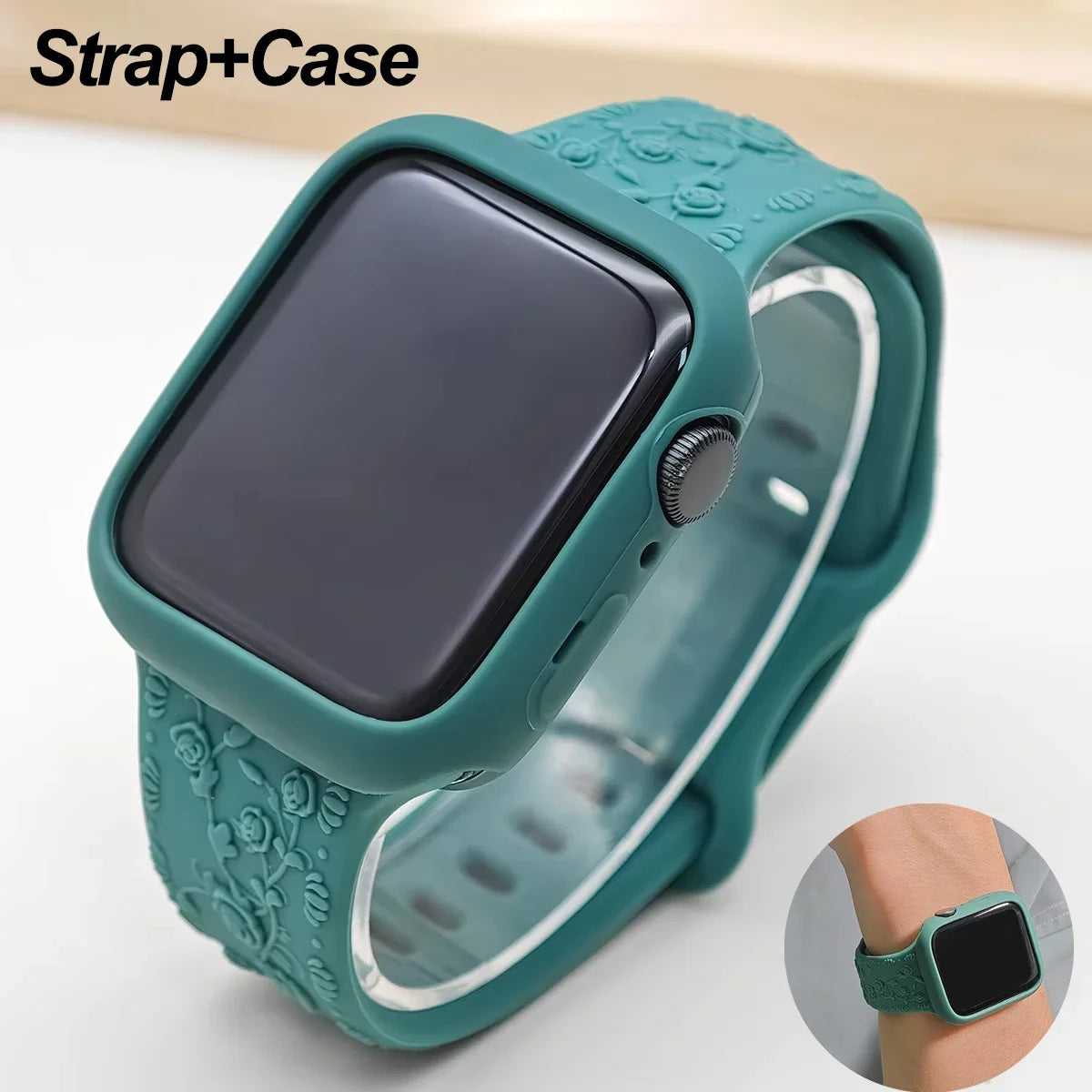 Soft Silicone Strap+Case For Apple Watch Band 49mm 45mm 44mm 42mm Bracelet Correa iWatch Ultra 2 38mm 40mm 41mm Watchband SE 9 8