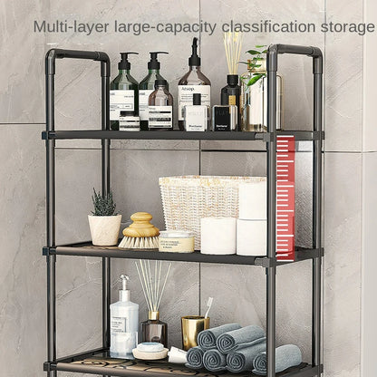 Storage Shelf for Bathroom Space Saver Over Toilet Rack Storage Organizer Rack Floor-to-ceiling Bathroom Rack Storage Accessory