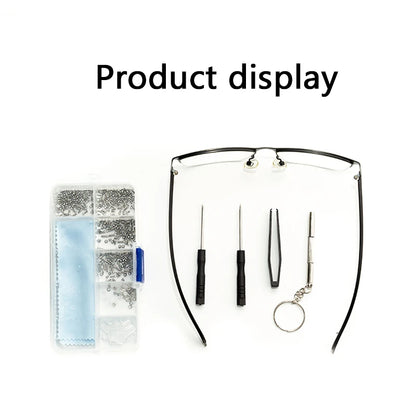 Eyeglasses Sunglasses Repair Kit Tool Glasses Screwdriver Screws Sets Nuts Nose Pad Optical Parts Assorted