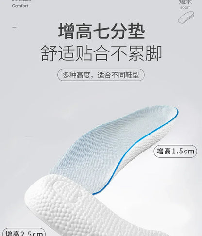 Memory Foam Height Increase Insoles for Men Women Shoes Flat Feet Arch Support Orthopedic Insoles Sneakers Heel Lift Shoe Pads