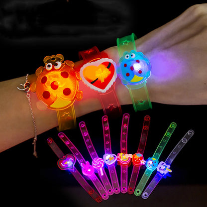 12/24 Pcs LED Luminous Fun Watch for Kids Birthday Party Baby Shower Gift Pinata Filler Halloween Carnival Christmas Gift Reward