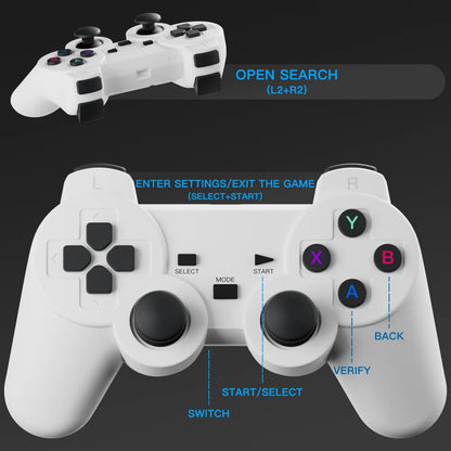 P30 MAX Projector Game Stick 64G 36000+ Video Game Console Double Wireless Controller Retro Game TV Stick Retro Classic Games