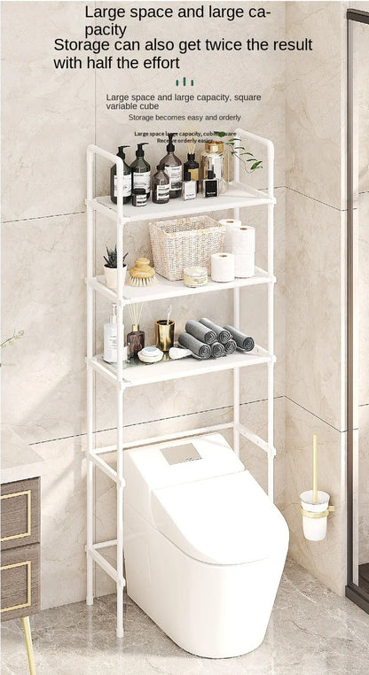 Storage Shelf for Bathroom Space Saver Over Toilet Rack Storage Organizer Rack Floor-to-ceiling Bathroom Rack Storage Accessory