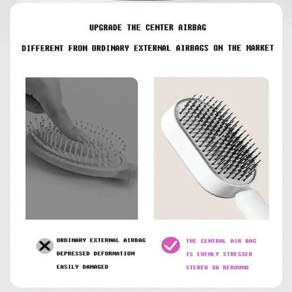 Self Cleaning Hair Brush 3D Air Cushion Massage Comb Airbag Massage Brush One-key Cleaning Detangling Hair Brush Styling Tools