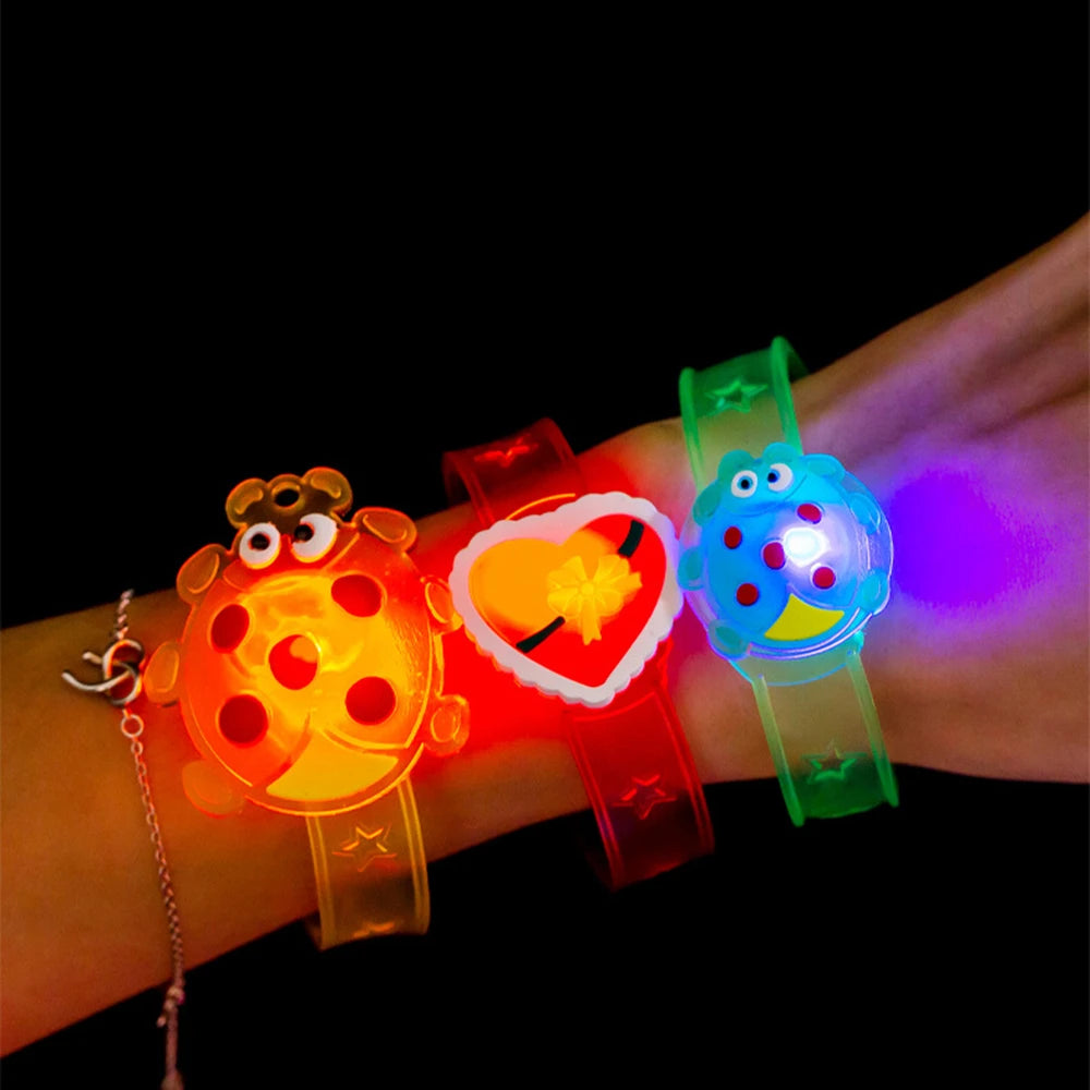 12/24 Pcs LED Luminous Fun Watch for Kids Birthday Party Baby Shower Gift Pinata Filler Halloween Carnival Christmas Gift Reward