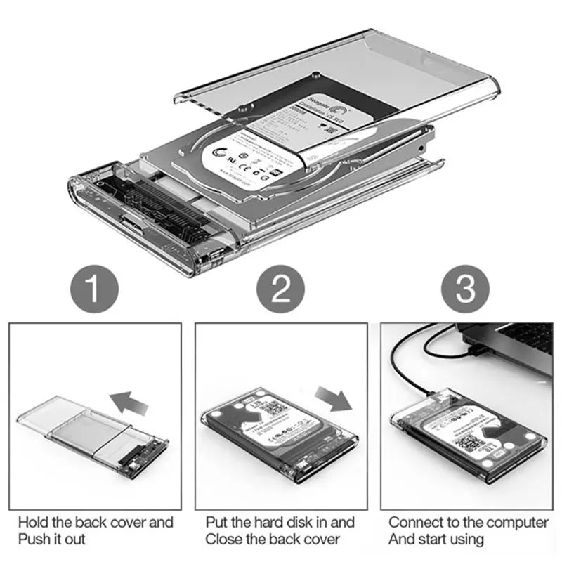 Harddisk Boxs USB 3.0 to SATA III Hard Disk Case 2.5 Inch HDD SSD Shell External Enclosure Hard Drive Disk Box External HDD Case